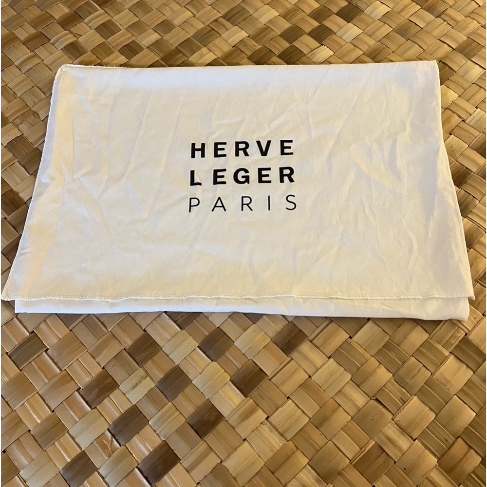 HERVE LEGER PARIS DUST BAG WHITE 20” x 14”